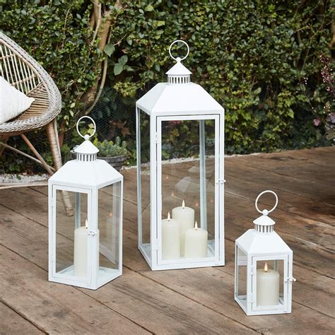 White Metal Lanterns 